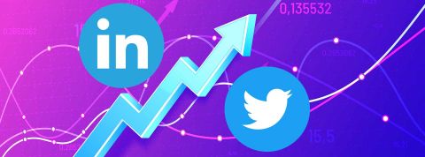 Rs et dirigeants Cac 40 Courbe financière et logos LinkedIn et Twitter