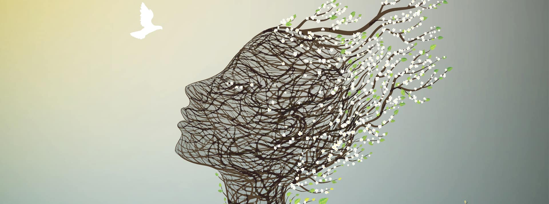 L'holobionte Visage féminin tel un arbre