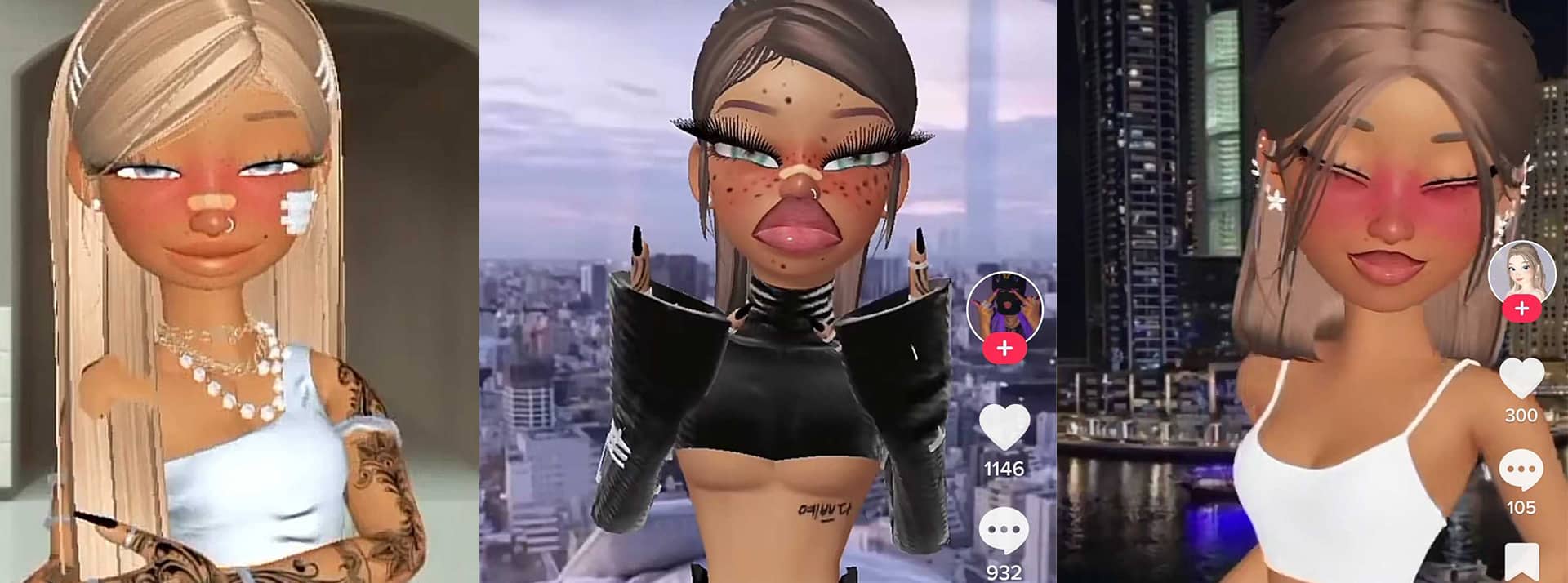 Zepeto - L'ADN trois avatars de Zepeto un peu trop sexualisé