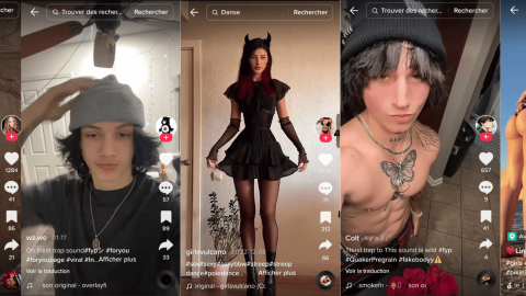 des captures d'ecrans de belles personnes qui montre leurs charmes sur TikTok