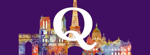 Monuments de paris et Q de Qanon Peur sur la ville