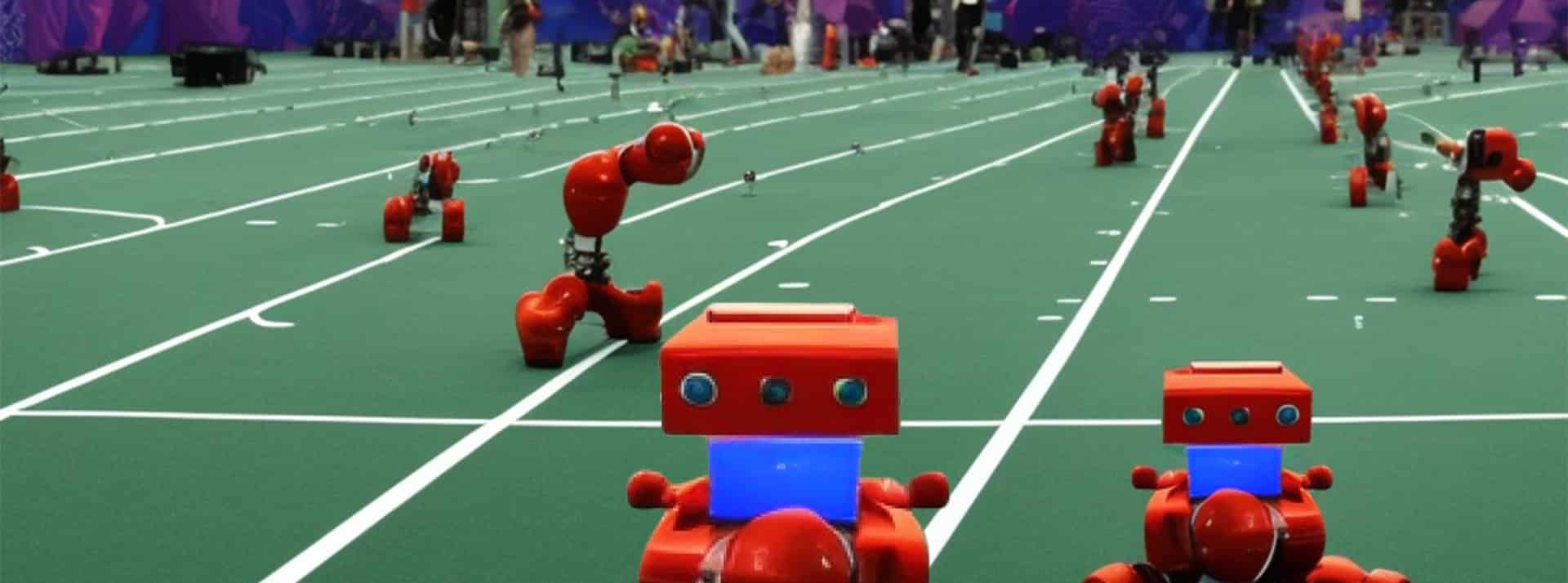 Bots on an athletic field