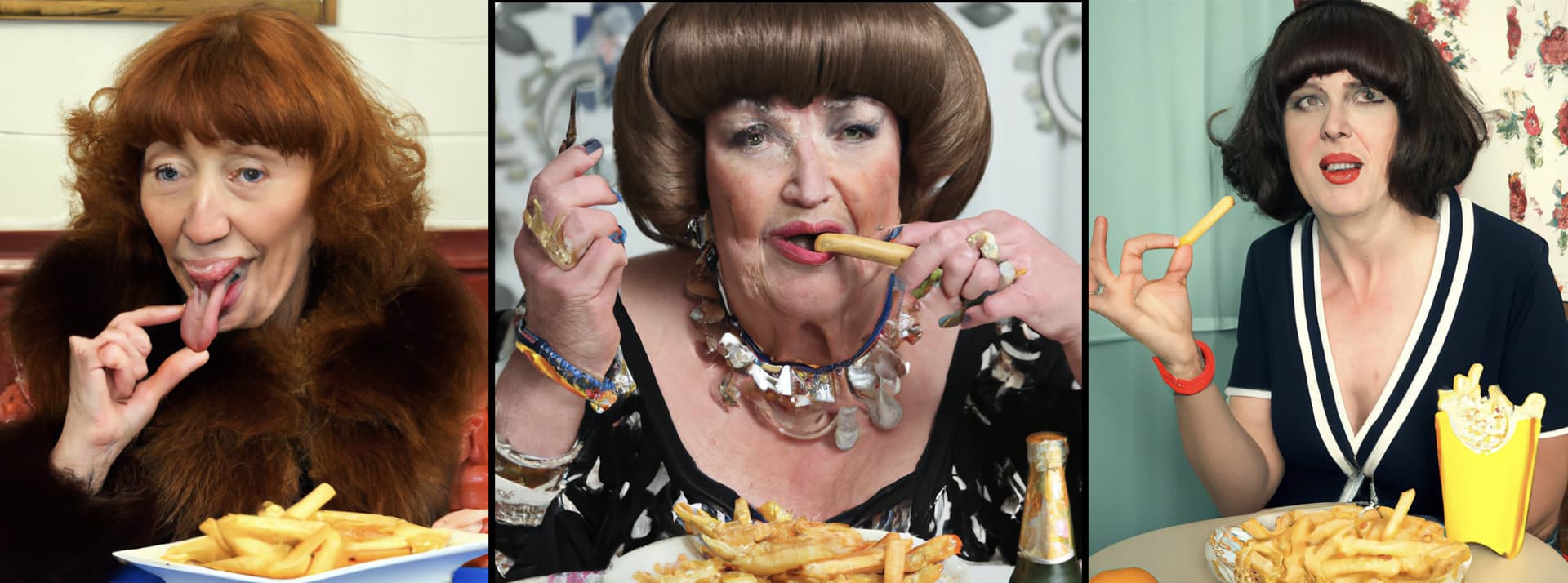 lesdamesauxfrites - L'ADN des dames qui mangent des saucisses avec des bugs