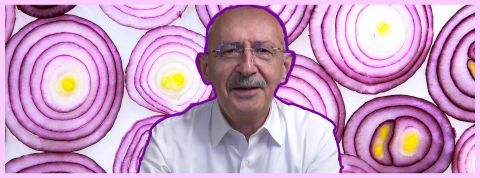 L'opposant au Président Erdogan séduit les réseaux avec un oignon Kilicdarogluk sur fond d'oignons rouges