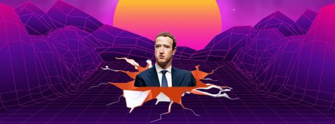 La fin du métavers de zuckerberg Zuckerberg sur un paysage digital