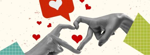 Médecines alternatives, santé mentale, bien-être : la santé se démocratise (et fait du business) sur Instagram. Deux mains qui forment un coeur