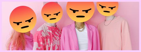 C'est quoi le syndrome de Münchhausen par Internet ? Des jeunes avec des smiley en colère sur la tête