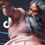 Dieu de Michel Ange sur fond TikTok