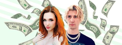 Kick-stars Une femme est un homme saupoudrés de dollars