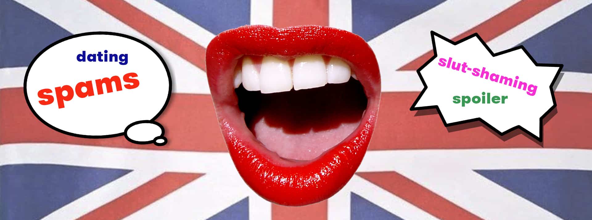 N'ayons plus peur des anglicismes - L'ADN Une bouche devant un drapeau anglais