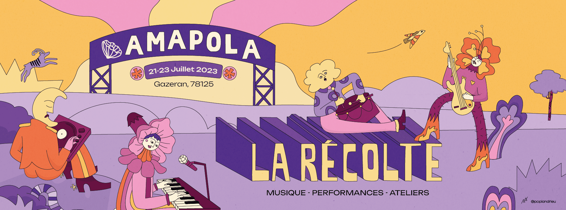 Après deux éditions florissantes, le festival Amapola revient - L'ADN Affiche festival Amapola