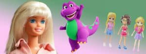 Barbie, Barney et Polly Pocket