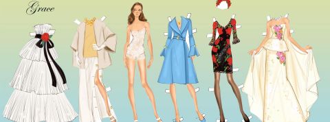 Ces femmes qui dépensent de l'argent pour habiller leur poupée virtuelle Un kisekae set system avec Grace à habiller