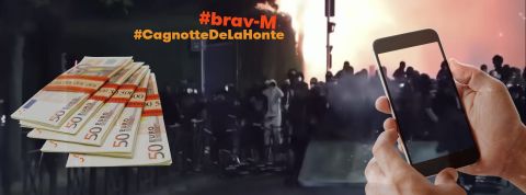 Après la mort de Nahel, une partie de la France s'est embrasée. Decryptage. Visuel des emeutes filmé avec un téléphone portable