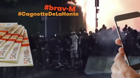 Visuel des emeutes filmé avec un téléphone portable