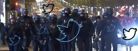 emeutes-policiers-twitter des policiers anti-émeutes