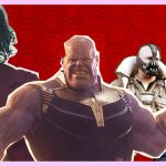 Des méchants de films et séries sur fond rouge