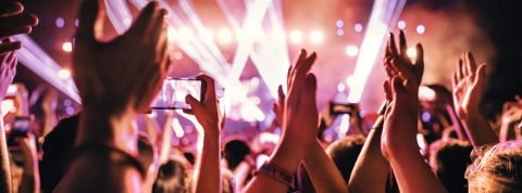 Images de foule dans un concert