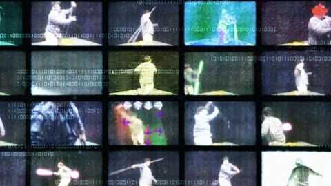 Ecrans avec le Star Wars Kid