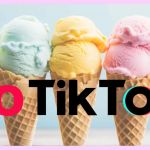 Des cornets de boules de glace pastel avec l'incritpion "No TikTok"