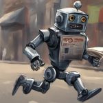 Illusttration d'un robot volant des journaux