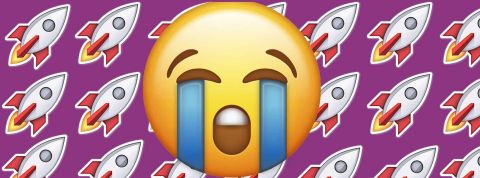 Mon boss, Slack et moi Un emoji qui pleure et des fusées