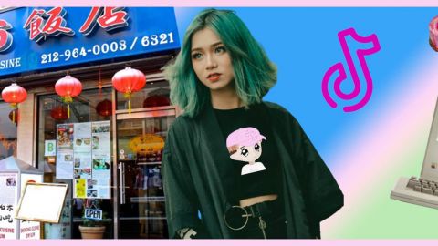 Un restaurant chinois, un ordinateur et une e-girl