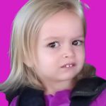 Mème de la petite fille Chloe suspicieuse