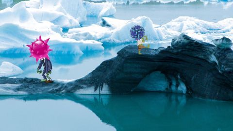 Permafrost avec des zombies à tête de virus