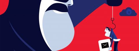 hacker phishing and catching businessman hacker phishing and catching businessman