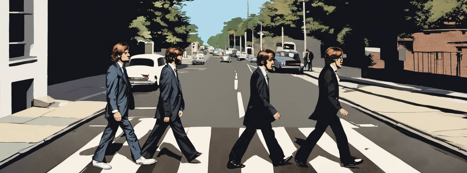 Vous voulez trouver des solutions qui fonctionnent vraiment ? Designez-les ! - L'ADN Couverture Abbey Road par une IA