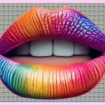 Une bouche colorée
