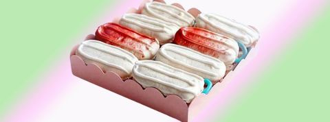 Period Party : Fêter les premières règles dans la joie et la bonne humeur Macaron en forme de tampon hygiénique