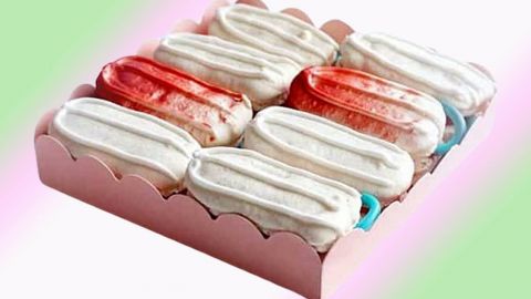 Macaron en forme de tampon hygiénique
