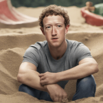 Mark Zuckerberg pleur seul dans un bac à sable vide