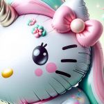 Un ballon licorne inspiré de Hello Kitty