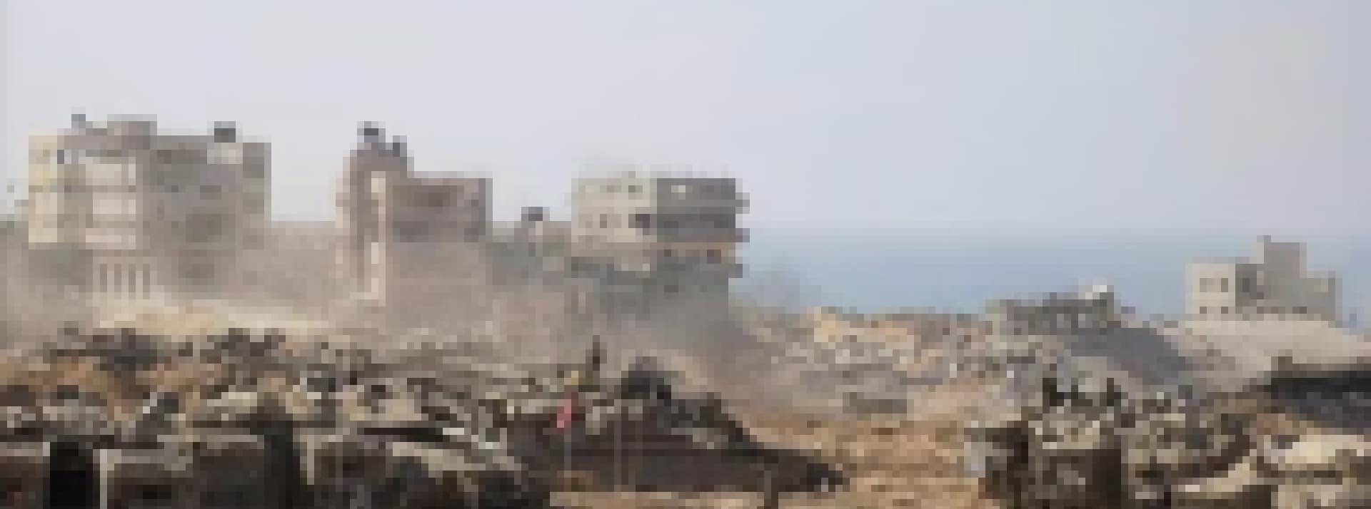 Une image de Gaza pixelisée