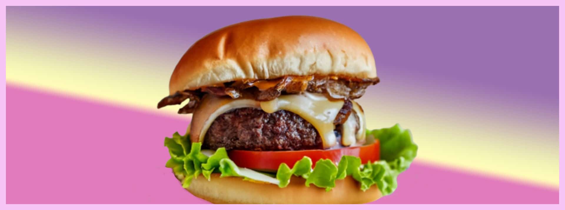 Mais pourquoi les masculinistes détestent manger ? - L'ADN Un burger sur fond rose