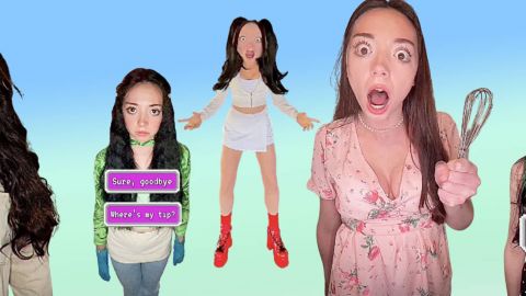 « Excuse me sir » : Molly Moon, la tiktokeuse qui ravive les vieux jeux d’horreur Captures de Molly Moon dans son jeu Excuse me sir sur TikTok