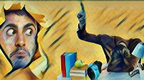 Homme épié par un autre