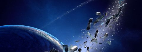 Space junk (pollution) orbiting earth Space junk (pollution) orbiting earth