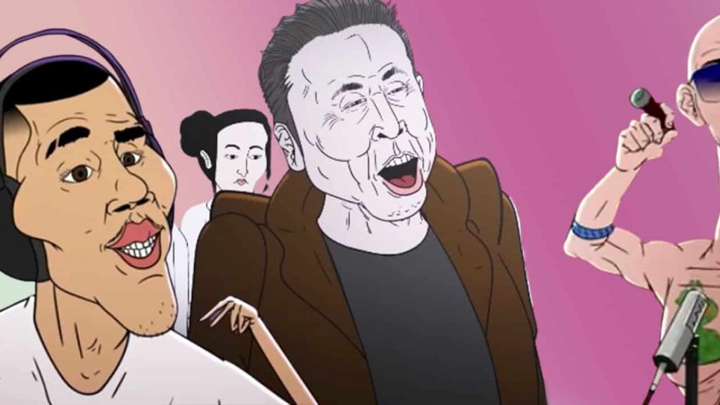 Différents personnages de l'animation MeatCanyon