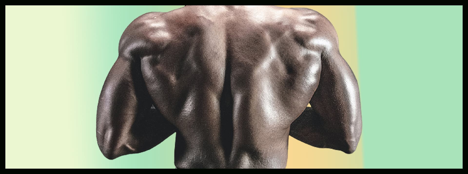 Le dos d'un homme musclé