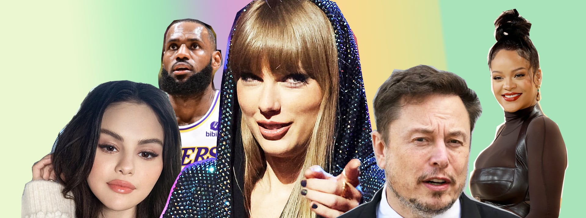 Qui sont les personnalités les plus influentes aux US ? - L'ADN Selena Gomes, Lebron James, Taylor Swift, Elon Musk et Rihanna