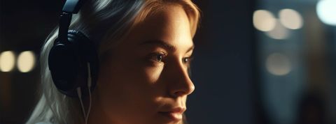 55 % des télétravailleurs inquiets pour leur avenir Une jeune télétravailleuse de profil, l'air soucieux