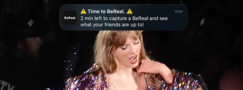BeReal accueille les stars, la fin du moche ? Taylor Swift et la notification BeReal