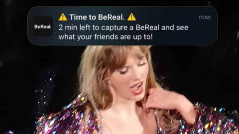Taylor Swift et la notification BeReal