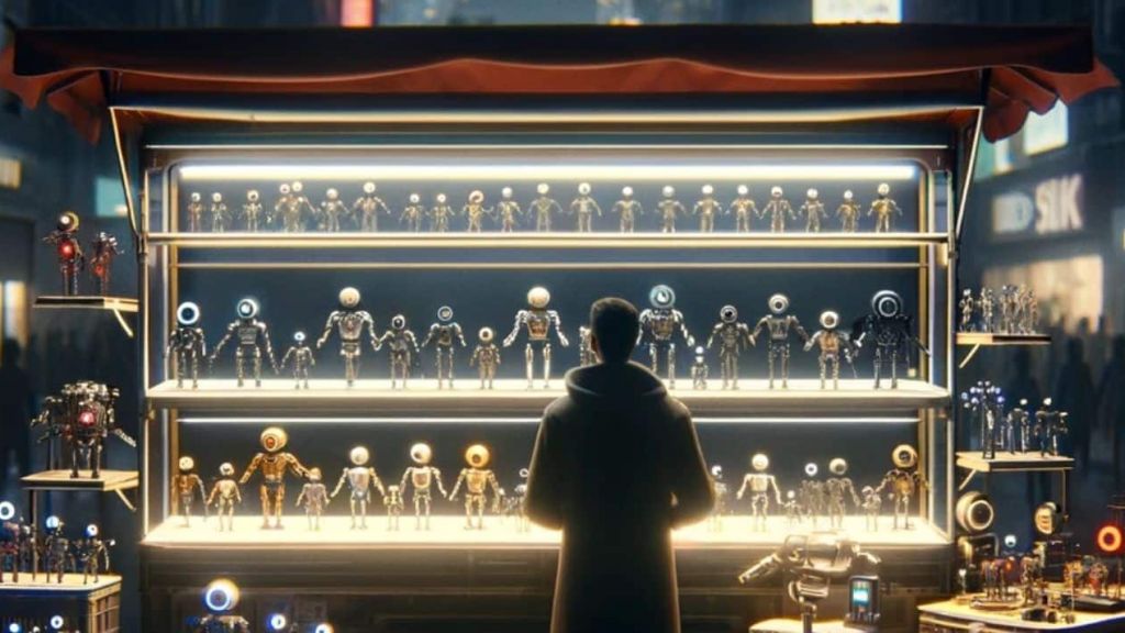 Un magasin de robots générés par IA