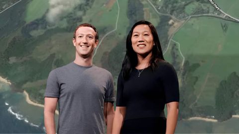 Marck Zuckerberg et sa femme Chan