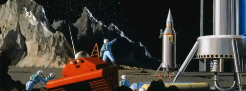 Les zinzins de l'espace Une fusée et des astronautes